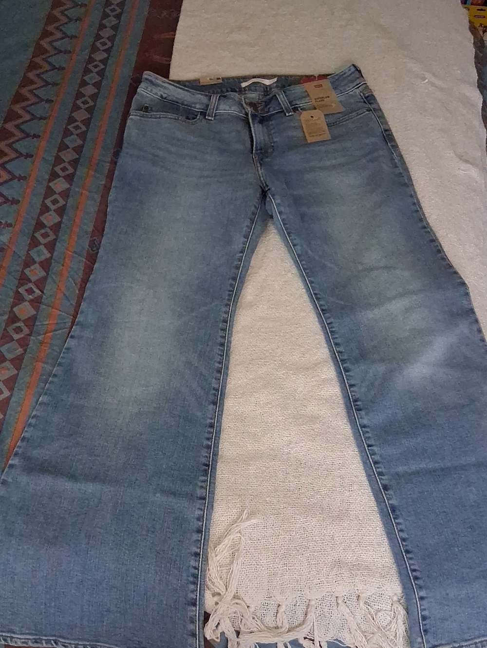 Levi's Light Blue Superlow Flare Jeans  30x32 New